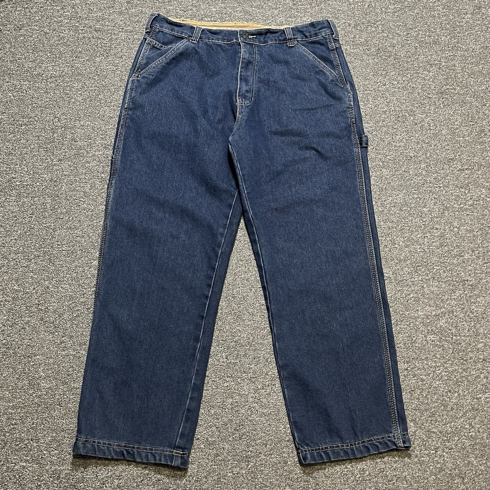 Smith's Workwear Blue Carpenter Jeans 36x30 Relaxed Fit Denim Pants‎ Baggy